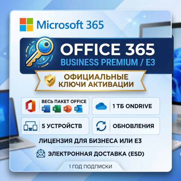 OFFICE 365 BUSINESS PREMIUM 5 USERS 1 YEAR with teams Europe