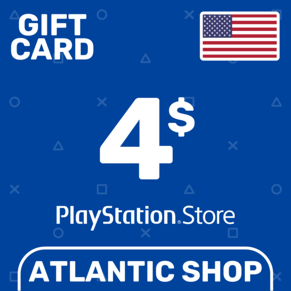 ⭐ Карта Пополнения PSN 4$ (USD) США