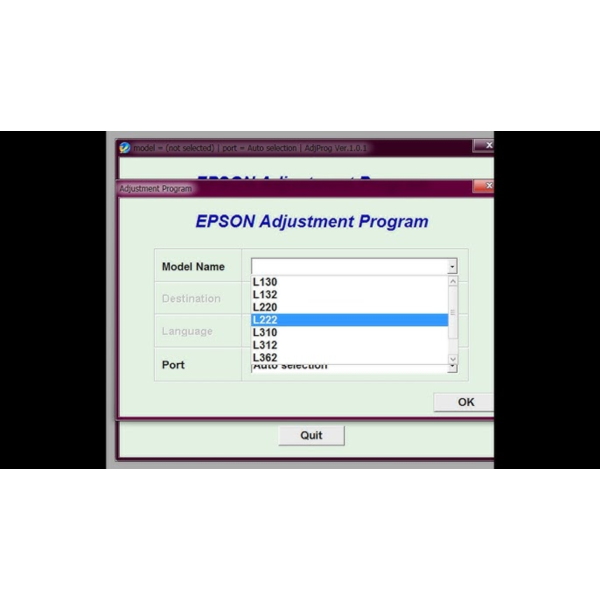 Epson Adjustment program L130 L222 L362 L364 L366