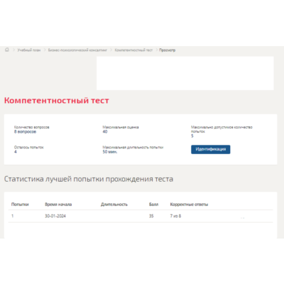 Бизнес-психологический консалтинг.Компетентностный тест