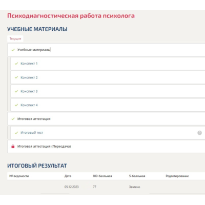 Психодиагностическая работа психолога.Тест Синергия/МТИ