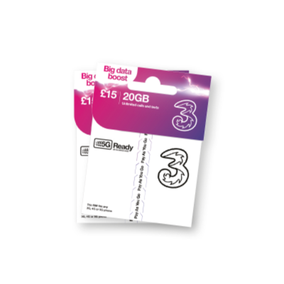 +£10 Британская eSIM THREE UK +44 можно принимать sms