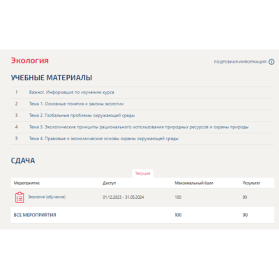 Экология.Тест Синергия/МТИ 2024г