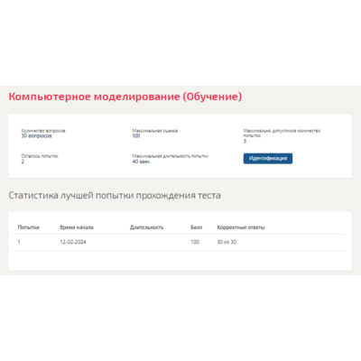 Компьютерное моделирование.Тест Синергия/МТИ 2024г.