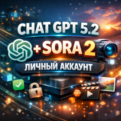 🤖Chat GPT 5.4 Plus + Sora 2 БЕЗ ВХОДА В ВАШ АККАУНТ