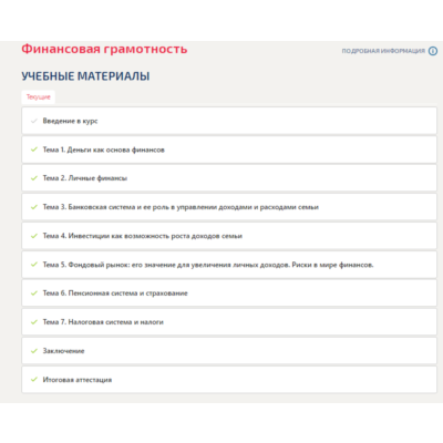 Финансовая грамотность.Итоговый тест Синергия/МТИ 2024г