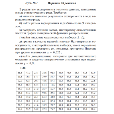 Ответы на ИДЗ 19.1 вариант 20 Рябушко часть 4