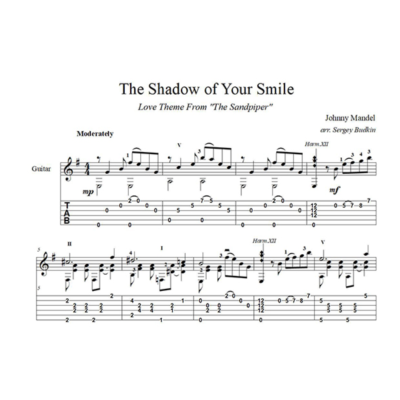 The Shadow of Your Smile (Джонни Мэндел) на гитаре