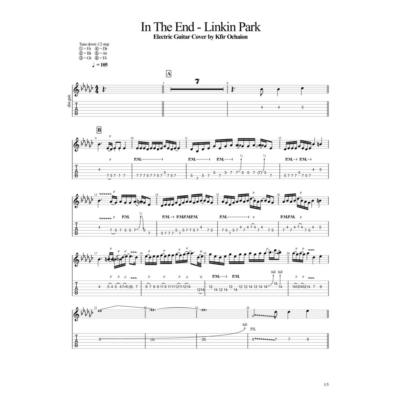 Табы Kfir Ochaion - Linkin Park - In The End