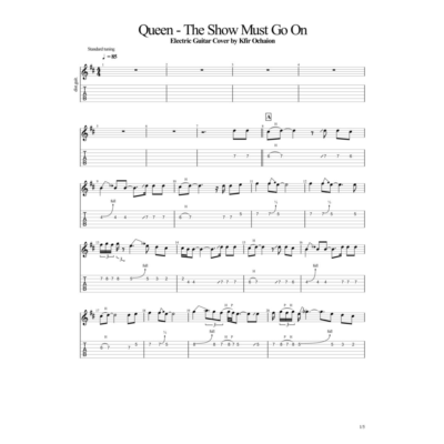Табы Kfir Ochaion - Queen - The Show Must Go On