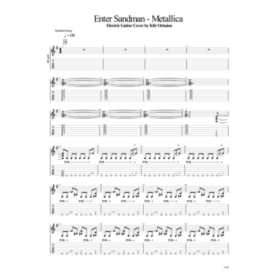 Табы Kfir Ochaion - Metallica - Enter Sandman