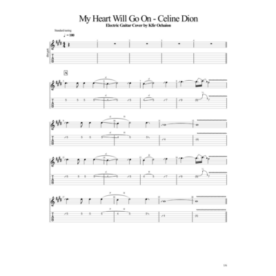Табы Kfir Ochaion - Celine Dion - My Heart Will Go On