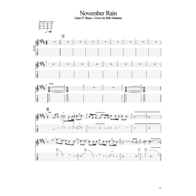 Табы Kfir Ochaion - Guns N´ Roses - November Rain