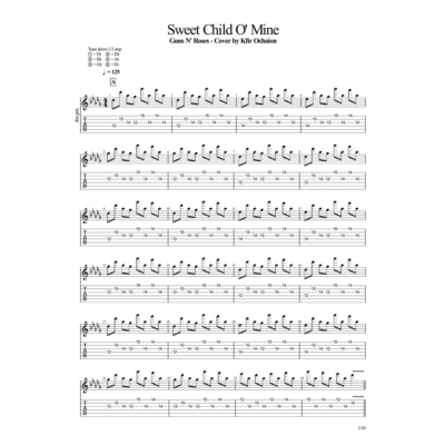 Табы Kfir Ochaion - Guns N´ Roses - Sweet Child O´ Mine
