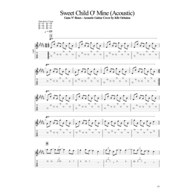 Табы Kfir Ochaion - Guns N´ Roses - Sweet Child O´ Mine