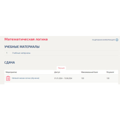 Математическая логика.Тест Синергия/МТИ 2024г