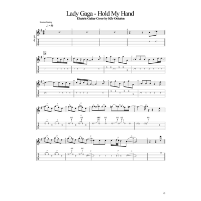 Табы Kfir Ochaion - Lady Gaga - Hold My Hand - Electric