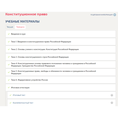 Конституционное право.Компетентностный тест Синергия