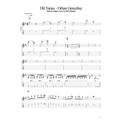 Табы Kfir Ochaion - Dil Yarası - Orhan Gencebay - Metal
