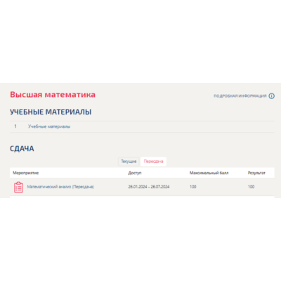 Математический анализ.Тест Синергия/МТИ 2024г