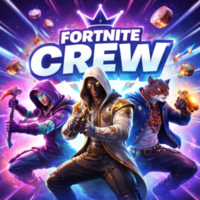 ✅⚡FORTNITE CREW 1 MONTH🔥⚡BATTLE PASS+ 1000 V-BUCKS+🎁⚡