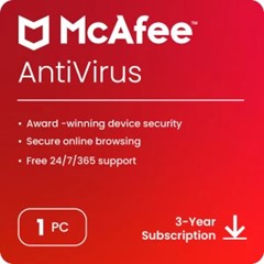 McAfee AntiVirus 2023 (3 Year / 1 PC) - Global Key