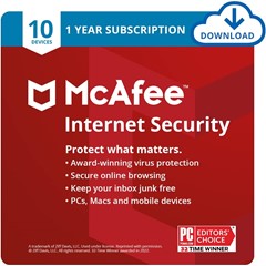 McAfee Internet Security 2023 (1 Year / 10 Devices)