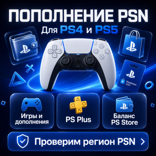 ПОПОЛНЕНИЕ КОШЕЛЬКА / ПОКУПКА ИГР/ПОДПИСОК PSN Украина