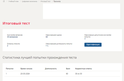 Цифровая экономика.Итоговый тест Синергия/МТИ 2024г