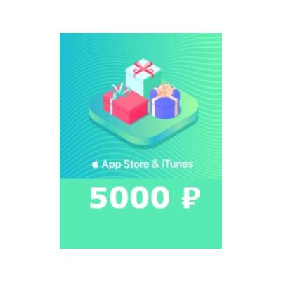 5000 руб AppStore iTunes подарочная карта пополненияRUR