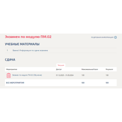 Экзамен по модулю ПМ.02.Тест Синергия/МТИ 2024г
