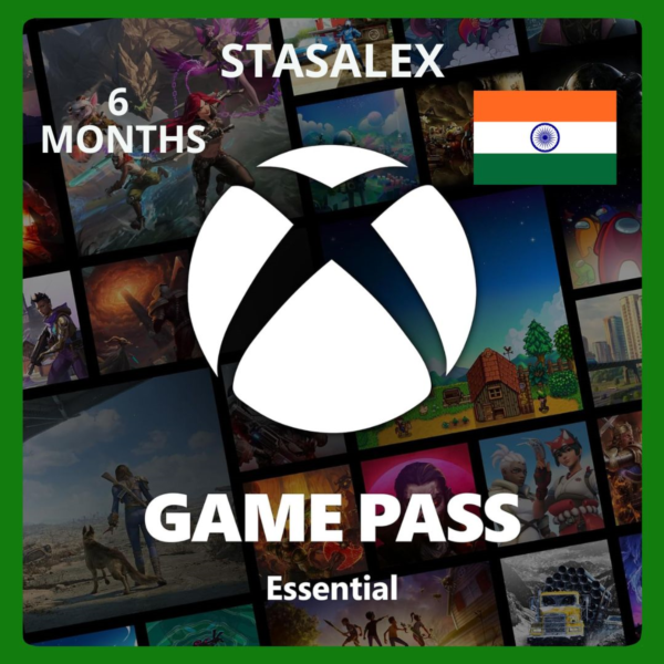 XBOX GAME PASS ESSENTIAL 6 МЕСЯЦЕВ КЛЮЧ (ИНДИЯ)