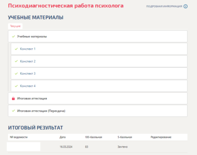 Психодиагностическая работа психолога.Тест Синергия/МТИ