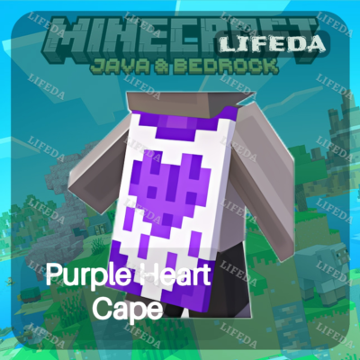 МАЙНКРАФТ ⛏️【Purple Heart Cape】🏗️СКИН • ТВИЧ ДРОПЫ / ДРОПСЫ • JAVA & BEDROCK•GLOBAL