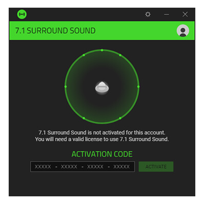 Код/Ключ активации Razer 7.1 Surround sound