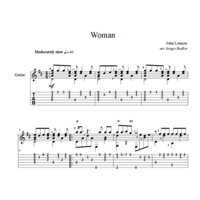 Woman (Джон Леннон) для гитары
