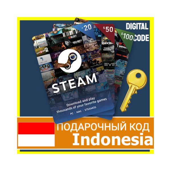 СТИМ КАРТЫ ИНДОНЕЗИЯ STEAM КОД ПОПОЛНЕНИЯ | ПОПОЛНИТЬ Indonesia СТИМ IDR ID