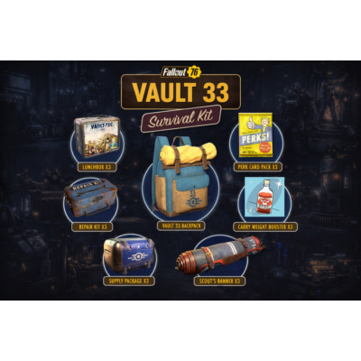 Fallout 76 - Vault 33 Survival Kit | Microsoft | DLC Pack