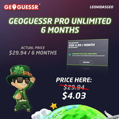 ✅GeoGuessr Pro Unlimited | 6 Months Subscription ⭐⭐