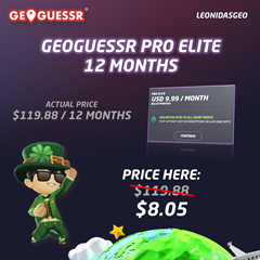 ✅GeoGuessr Pro Elite | 12 Months Subscription ⭐⭐⭐