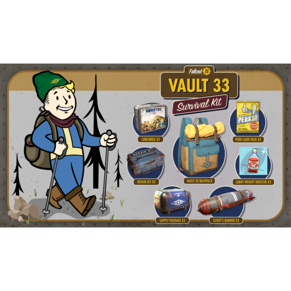 Fallout 76 Vault 33 Survival Pack Ключ для Xbox/PC