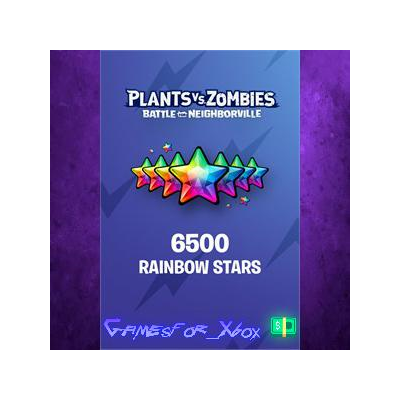 ☀️Plants vs. Zombies Battle for Neighborville – 5000 +1500 Bonus Rainbow Stars XBOX D