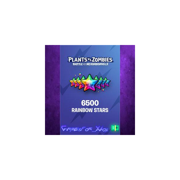 Plants vs. Zombies Battle for Neighborville – 5000 +1500 Bonus Rainbow Stars XBOX D