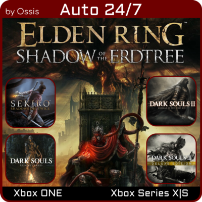 24/7 XBOX ELDEN RING Shadow of the Erdtree, Sekiro, DARK SOULS REMASTERED, 2, 3