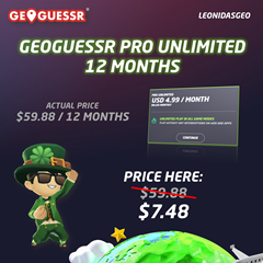 ✅GeoGuessr Pro Unlimited | 12 Months Subscription ⭐⭐