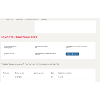 Математика (Темы 7-12).Компетентностный тест Синергия