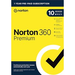 Norton 360 Deluxe 10 устройств 1 год Глобальный ключ