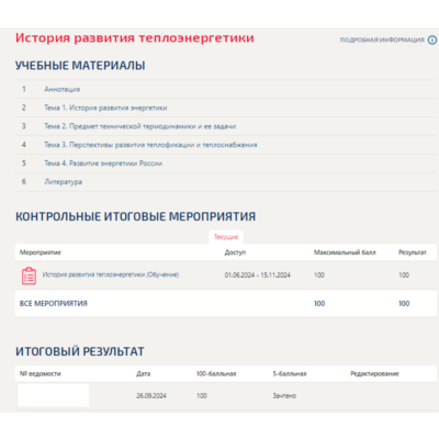 История развития теплоэнергетики.Тест Синергия/МТИ 2024