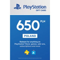 🎁 PSN Польша карта пополнения на 650 zl (PLN) 🔥