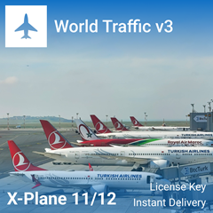 ✈️ World Traffic 3 для X-Plane 12/11 | Лицензия + БОНУС